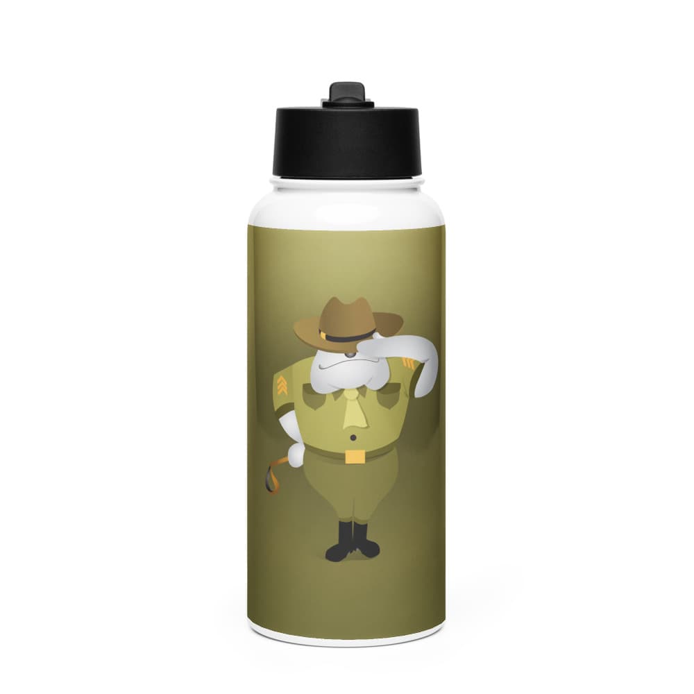 Capricorn Stainless Steel Water Bottle with a Straw Lid