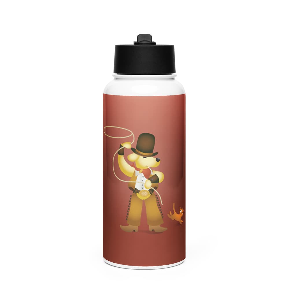 Sagittarius Stainless Steel Water Bottle with a Straw Lid