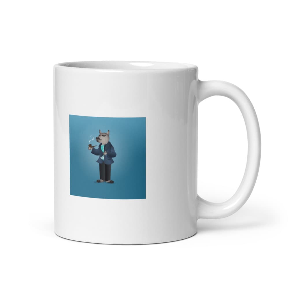 Aquarius White Glossy Mug
